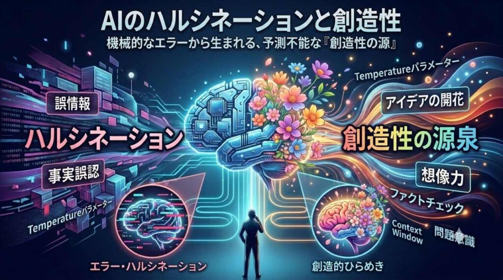 AIのハルシネーションはなぜ起こる？原因と対策、「創造性の源泉」と人間の問題意識｜エクスプレシオ