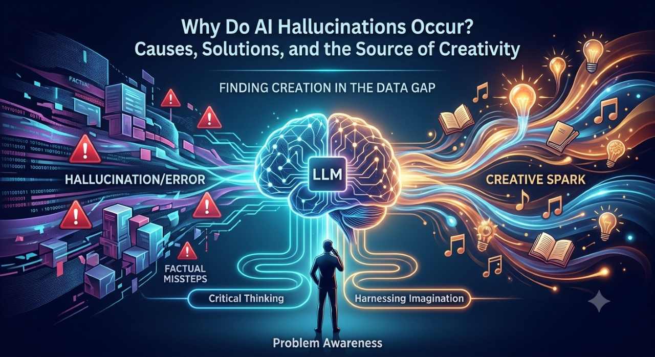 Why Do AI Hallucinations Occur. Causes, Solutions, and the Source of Creativity | Expressio