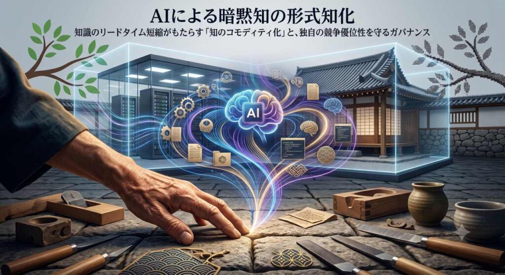 AIによる暗黙知の形式知化｜知識のリードタイム短縮がもたらす「知のコモディティ化」と、独自の競争優位性を守るガバナンス｜Expressio